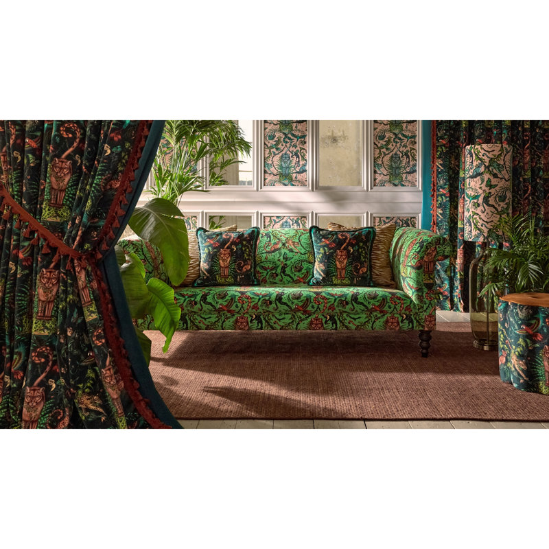 Bosque Dreams Velvet Fabric, Coral
