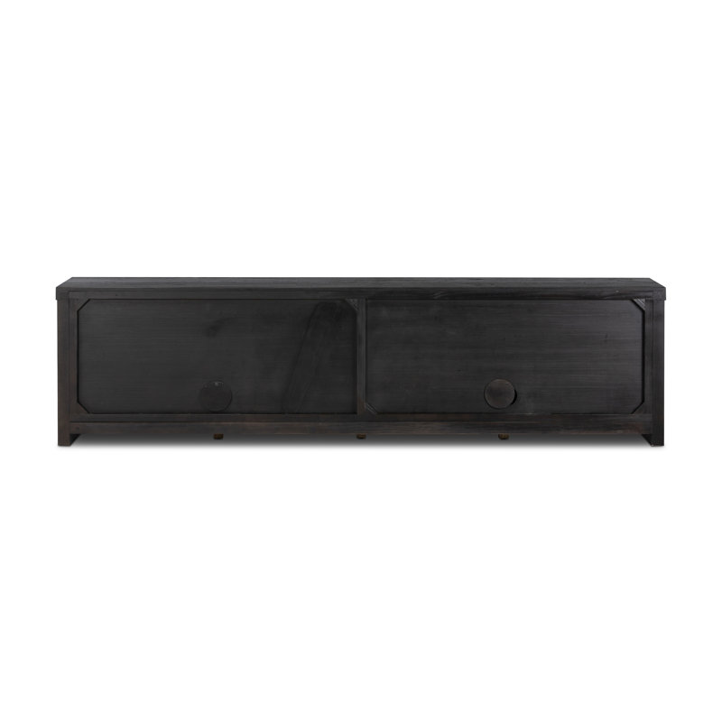 Laredo TV Stand - Smoked Black Veneer, Dark Gray