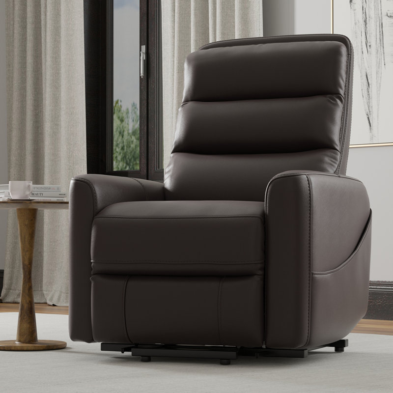 Fauteuil relevable en similicuir Bentley, Marron foncé