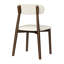 Chaises de salle à manger en bois massif recouvertes de tissu (paquet de 2)