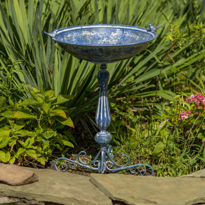 Mattison Metal Pedestal Birdbath