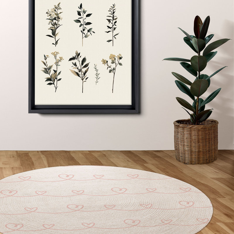 Tapis tressé clair, Rond 5 pi