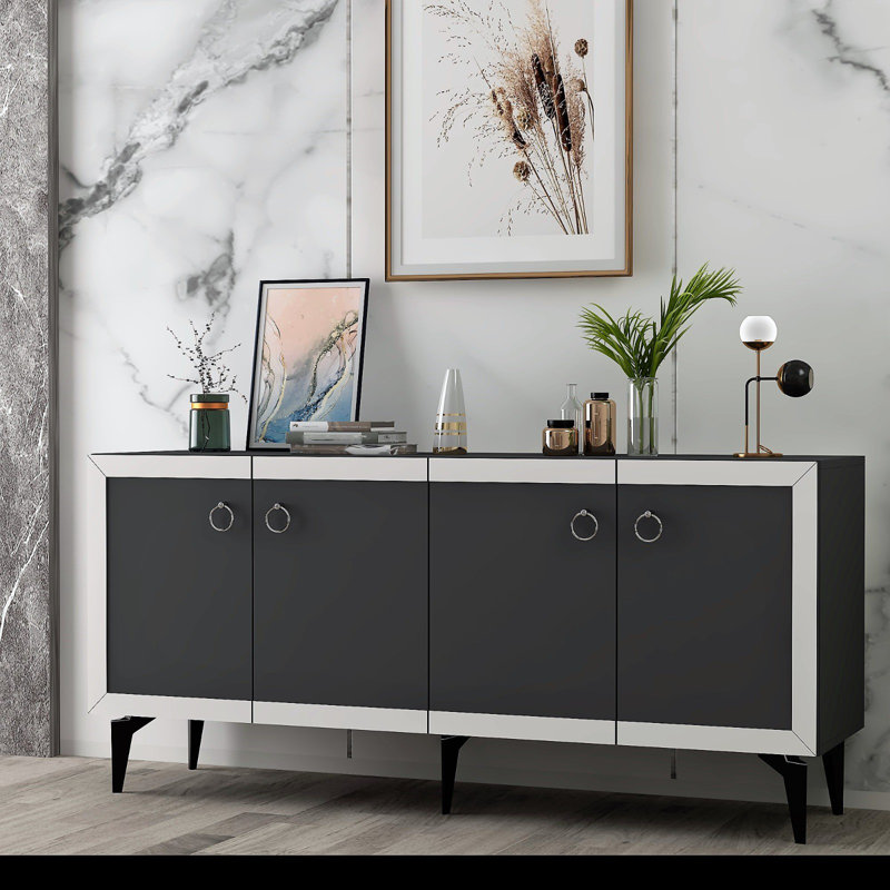 Tylor 150cm Console Table, Grey/White