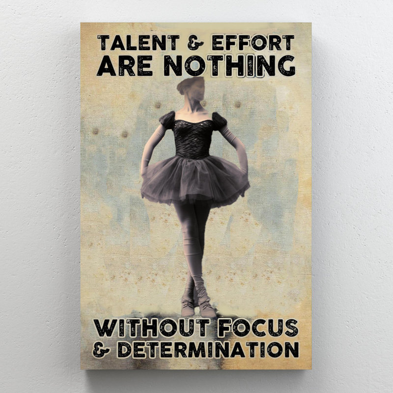 Lockmer Ballet Talent And Effort Are Rien 1, H 36 po x l 24 po x P 1,25 po