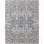 Tapis gris abstrait en viscose tissé à la main-1665839692
