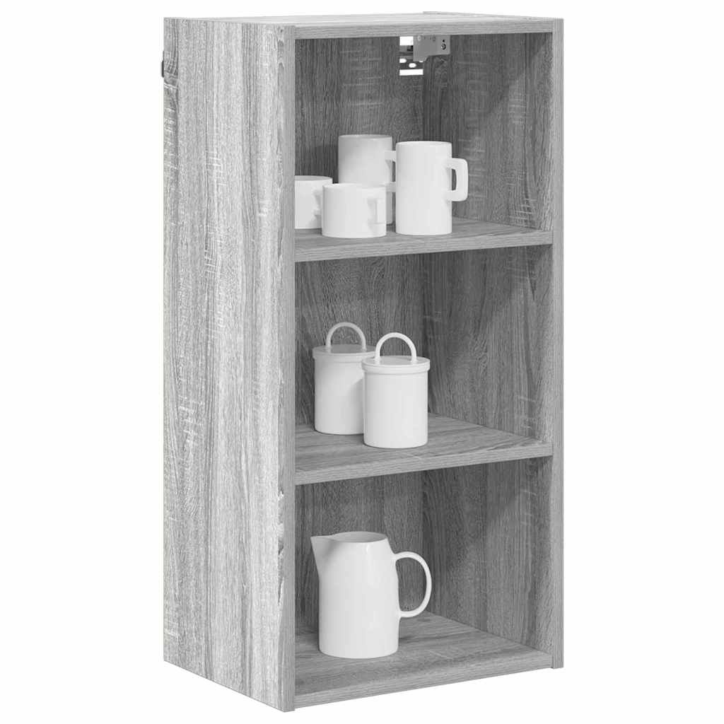 Vidaxl Hanging Cabinet With Storage Riga Grey Sonoma 20 X 29.5 X 80 Cm
