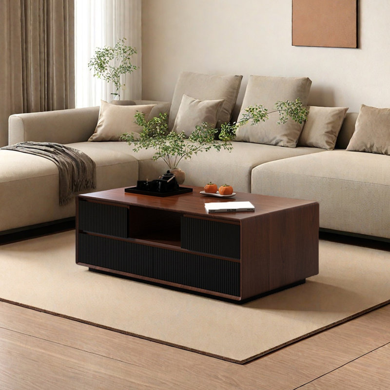 Table basse Modern, H 19,68 po x L 51,18 po x l 27,56 po, Brun
