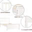 Lit plateforme blanc avec tête de lit simple en bois massif