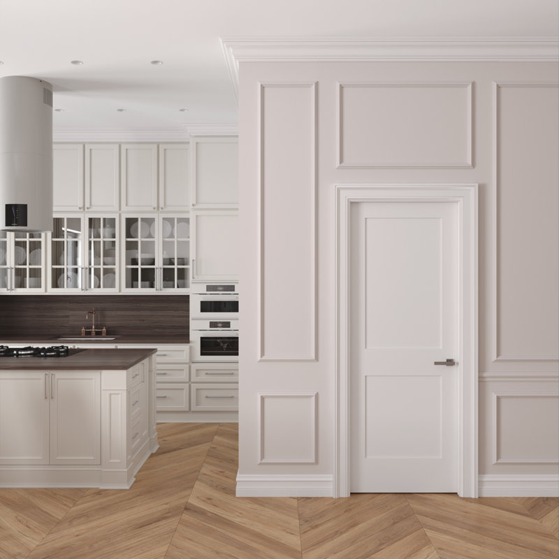 White Solid Core Wood Primed Interior Door Slab 22 x 80