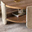 Table basse en bois sculpté rétro, table de bout avec rangement double couche pour le salon