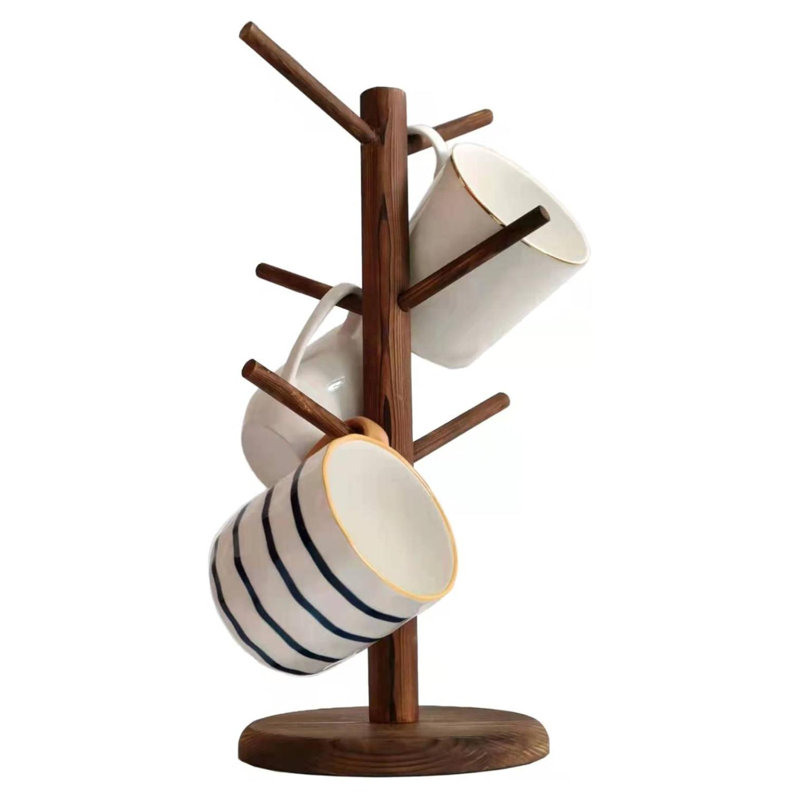 Coffee Mug Holder Tree,Coffee Bar Organizer, Brown