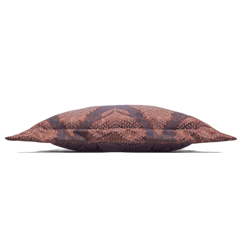 Floral Square Cushion, Polyester/Polyfill, Tigers Eye