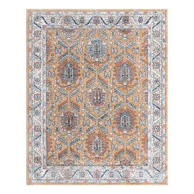 Weingartner Performance Mustard Yellow/Ivory/Blue Rug