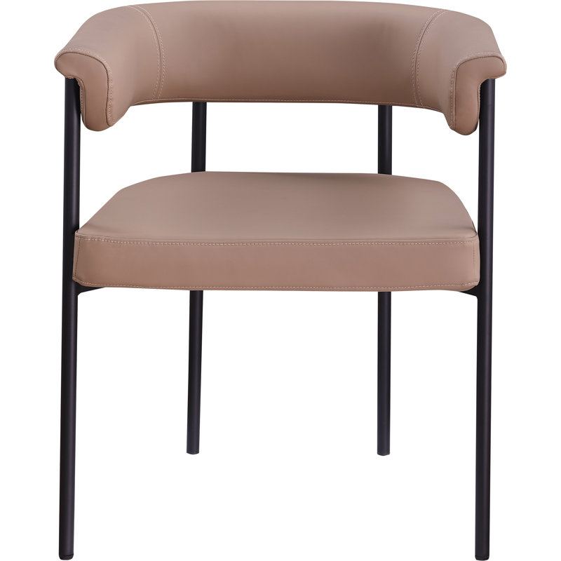 Chaise de salle à manger Malin, Cuir brun clair végétalien