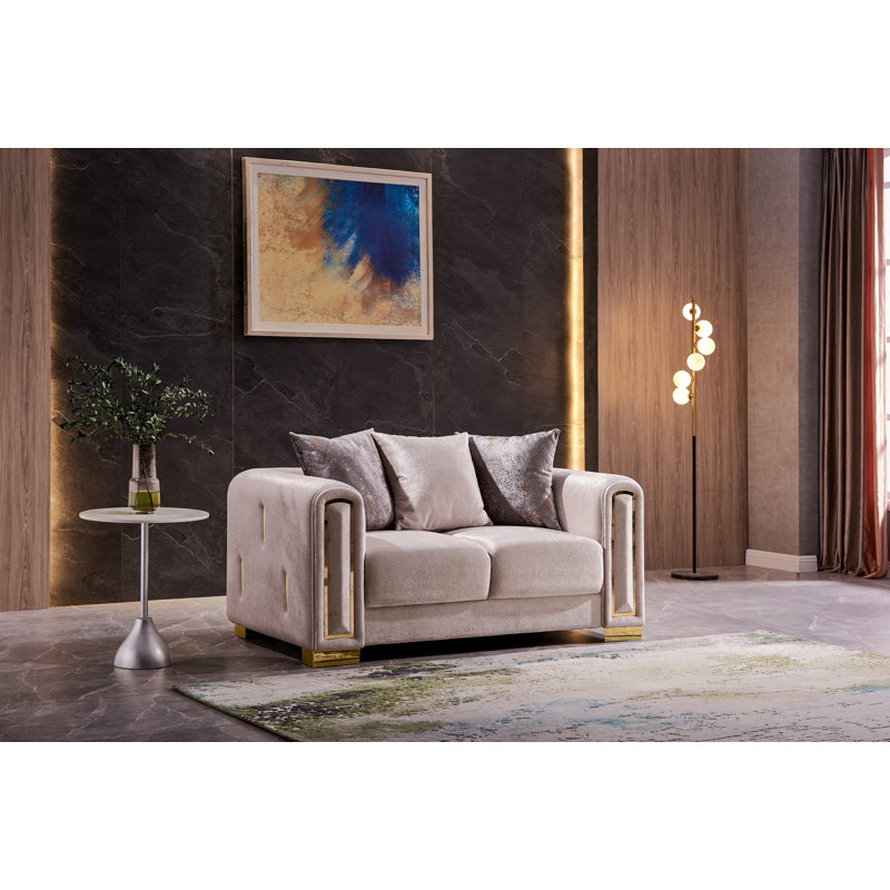 Ensemble de salon moderne 2 pièces IMPREZA (beige) (CA), Beige