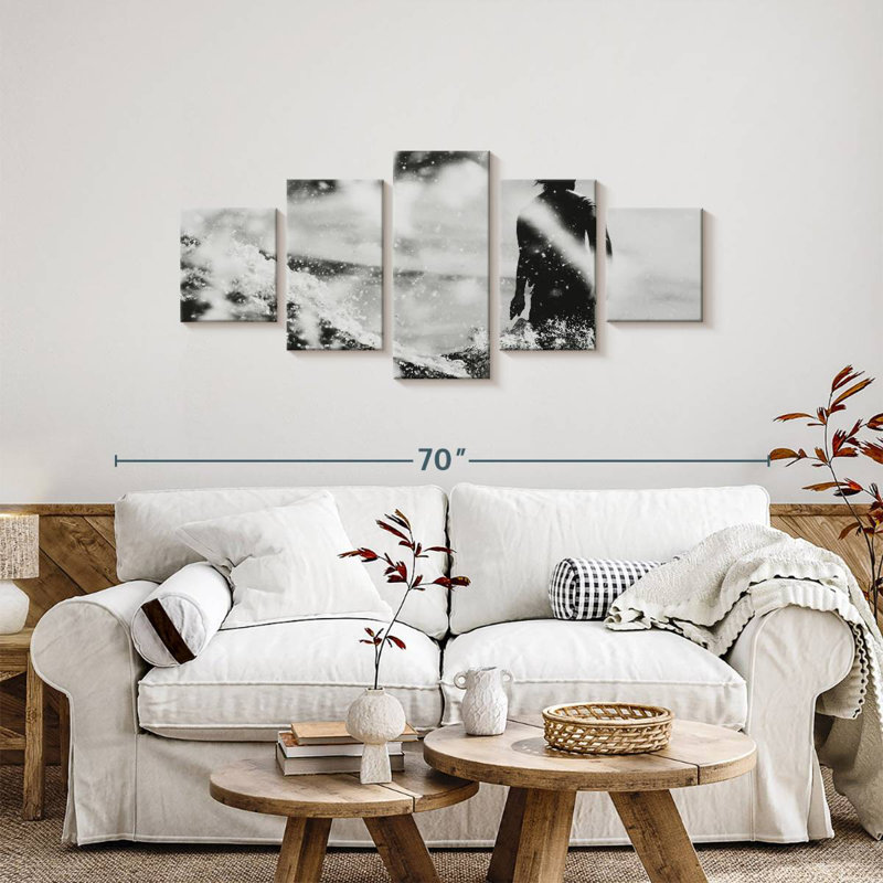 Planche de surf monochrome, H 24 po x l 55 po