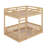 Full Over Full Wood Bunk Bed With Ladder Guardrails-505682076