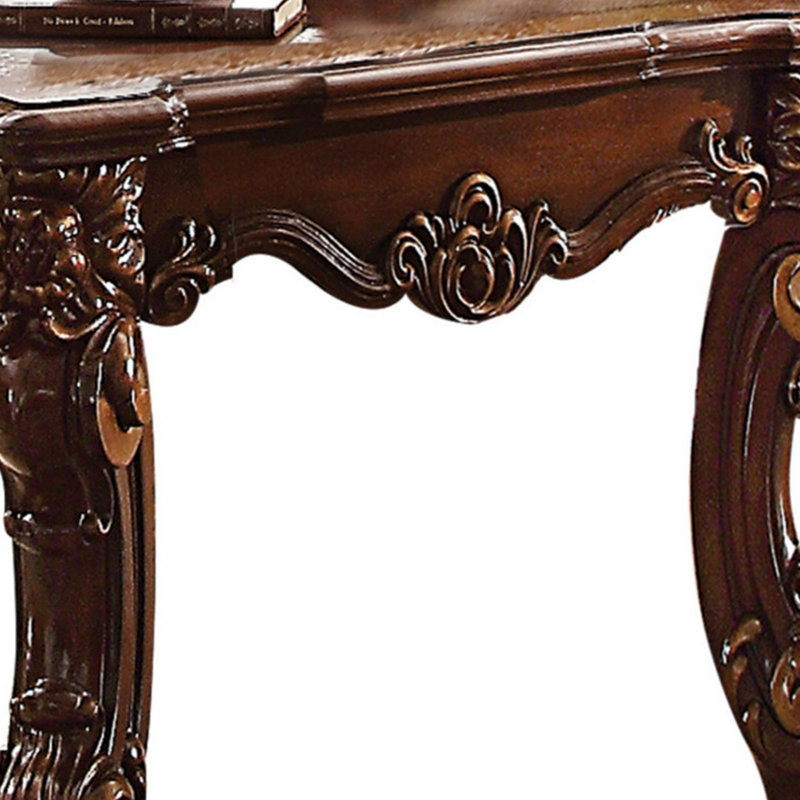 Eliakim Solid Wood End Table, Cherry Brown