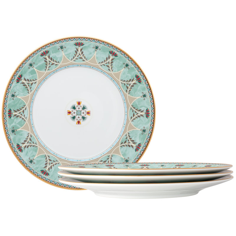 Assiettes plates 10,5 po Noritake Serene Garden, ensemble de 4