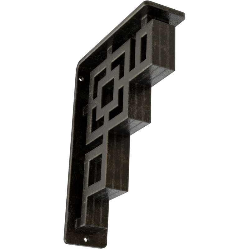 Support en fer forgé Eris de 2 po x P 5 1/2 po x H 8 po, Argenté antique chaleureux, H 8 po x l 2 po x P 5,5 po