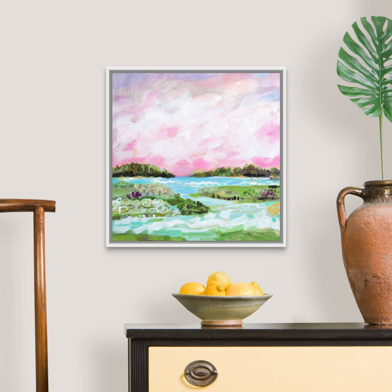 Surfscape VIII par Karen Fields - reproduction d'art, Toile blanche encadrée, H 22 po x l 22 po x P 1,75 po