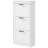 Shoe Cabinet For Entryway, Narrow Shoe Rack Storage Organizer With 3 Flip Drawers And Adjustable Shelves For 15 Pairs Of Shoes, White