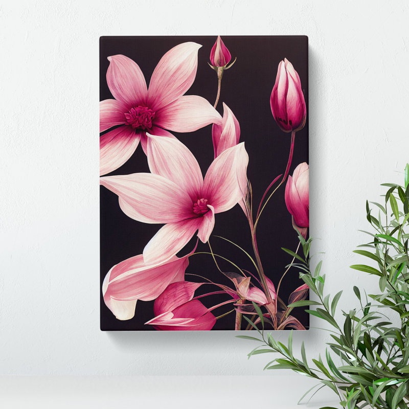 The Enigmatic Flowers - Wrapped Canvas Print, 50cm H x 35cm W x 3cm D