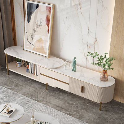 Modern minimalist extendable TV cabinet