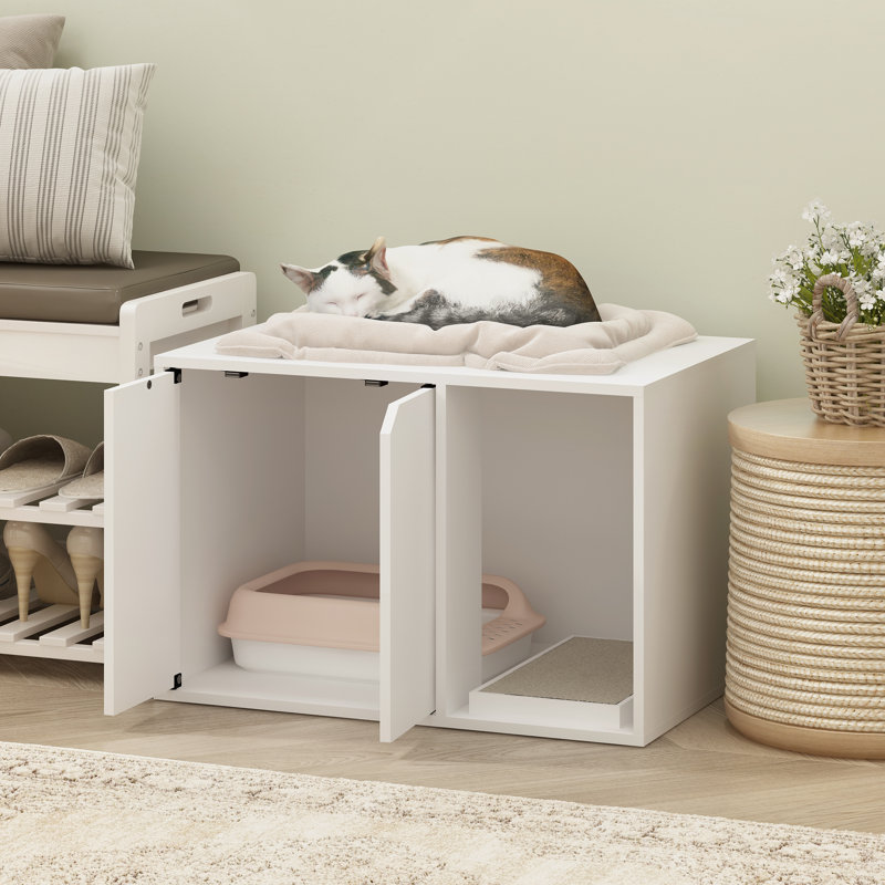 Jayleen Litter Box Enclosure, White
