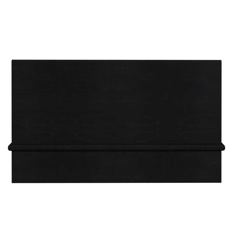 Soleil Wood Low Profile Platform Bed, Queen, Black