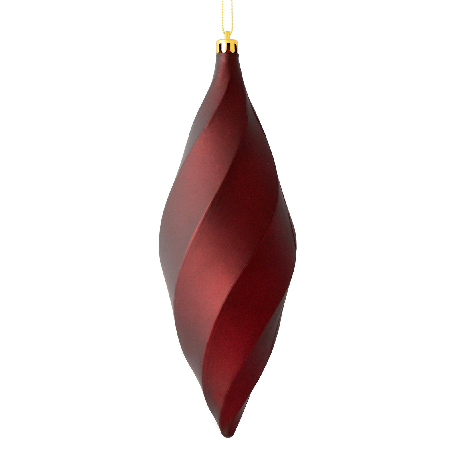 8" Shatterproof Finial Ornament, Matte WIne