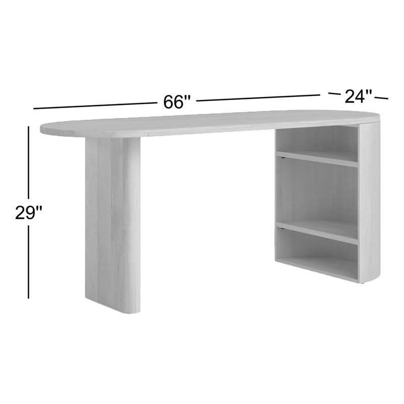 Theo Solid Wood Writing Desk