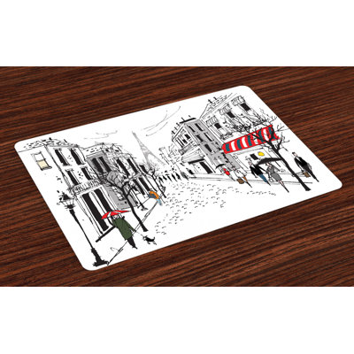 Fernando Colourful Paris Eiffel Tower Placemat