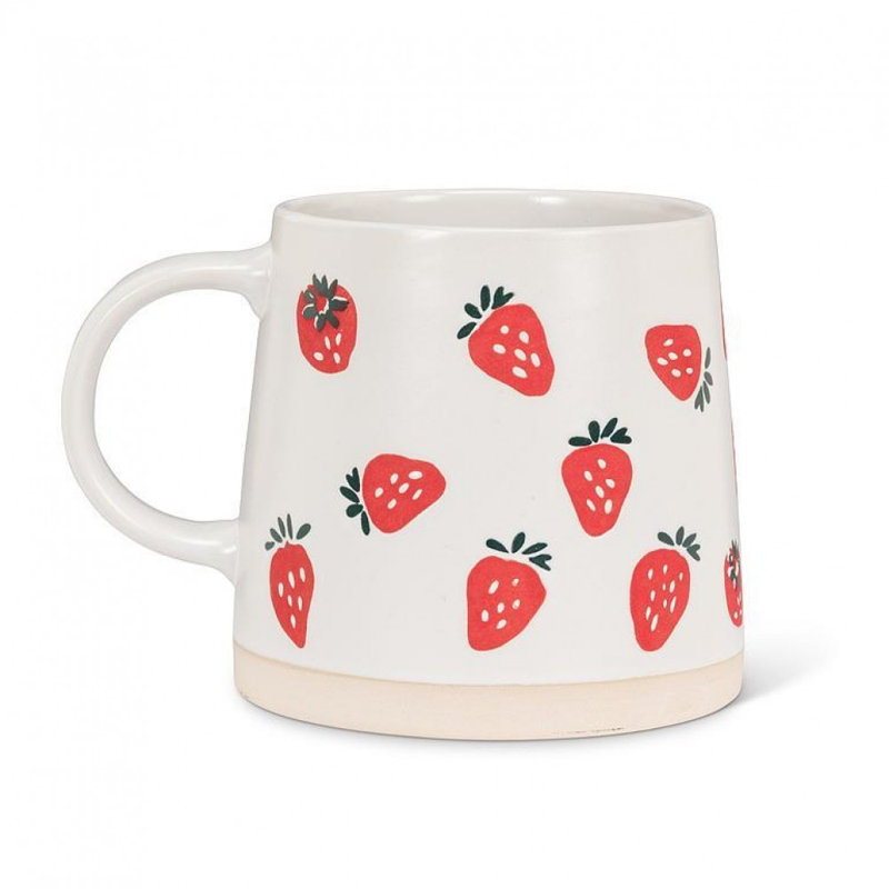 Wide Base With Strawberries Mug