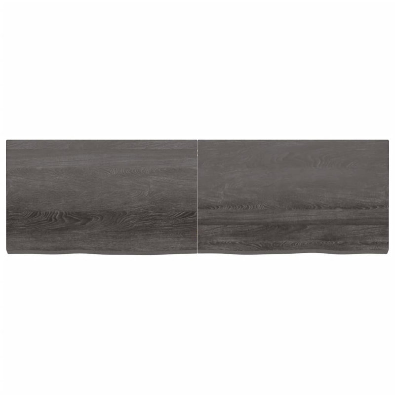 Mihael 200cm Solid Wood Bathroom Vanity Top, Dark Brown