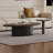 Wood Coffee Table Set with Rounded Edges
