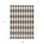 Tapis intérieur géométrique lavable antidérapant brun 5 pi x 8 pi