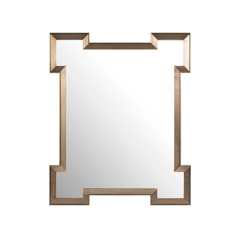 Dusty Bronze 36" Wide Sculptural Metal Frame Accent Mirror