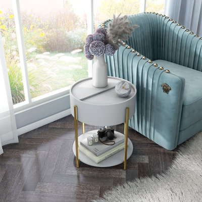 Table de bout avec plateau et rangement Mascolino