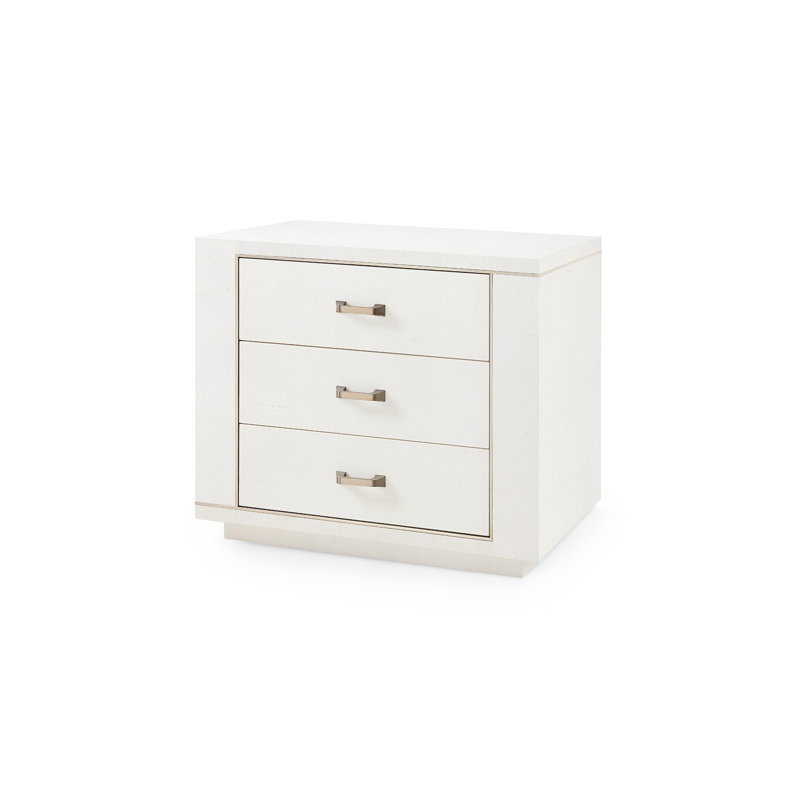 Ethan 3 - Drawer Nightstand, Sand White