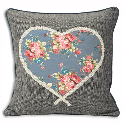 Floral Square Throw Pillow Cover
