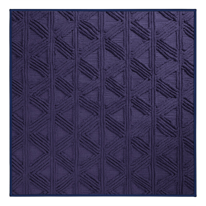 Tapis mauve lavable à la machine, Carré 3 pi