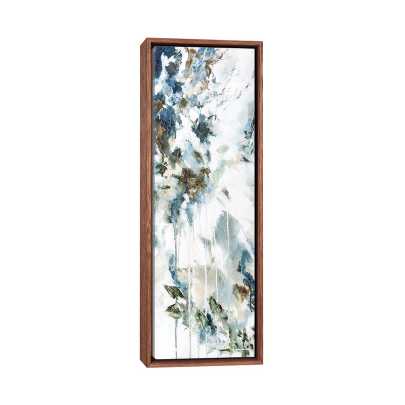 News From The Sky I by Cristina Dalla Valentina - Panoramic Print on Canvas, Classic Brown Wood Framed