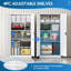 Grande armoire de rangement en acier de 35,43 pouces avec 2 portes et 5 tablettes ajustables-1673129065