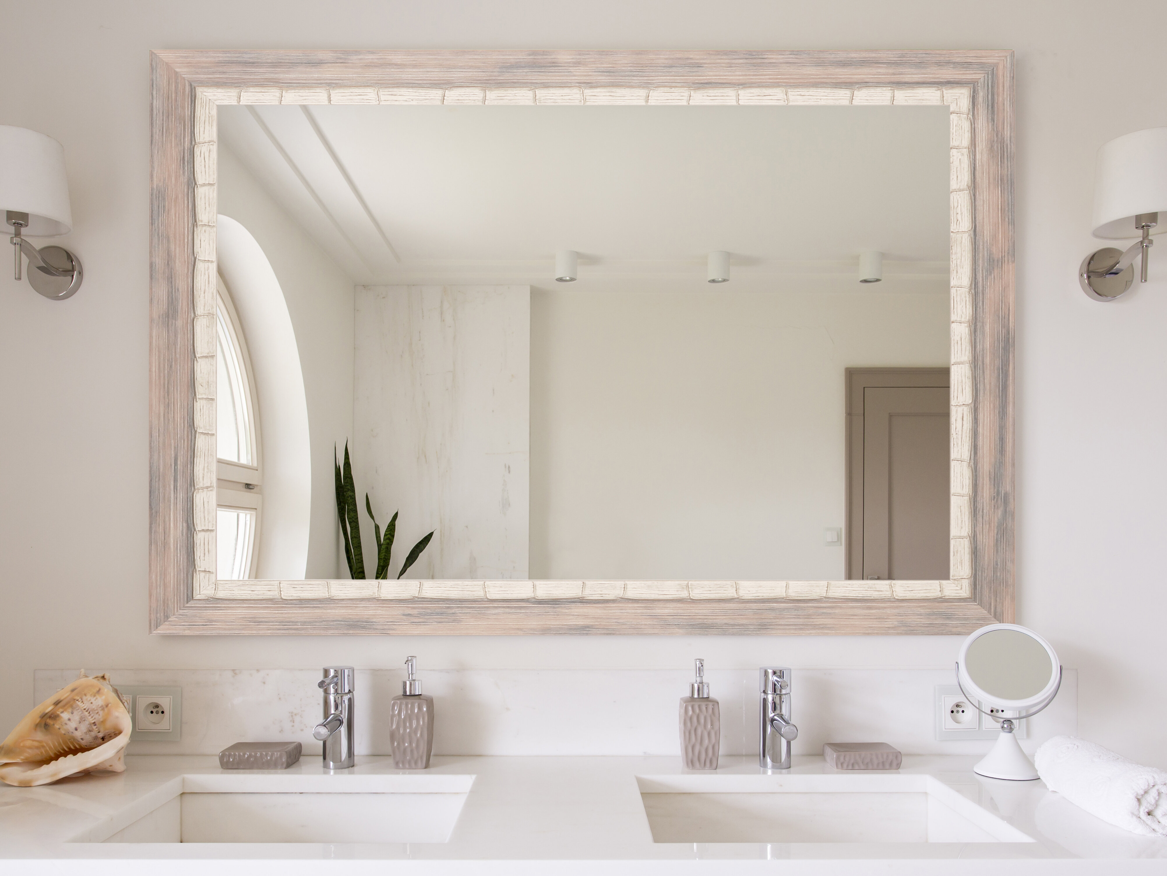 Floor to Ceiling Mirror - Eclectic - bathroom