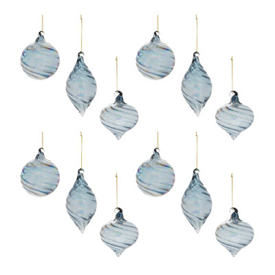 Iridescent Swirl Glass Ornament