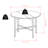 Lubin 3-pc Drop Leaf Table With Windsor Chairs, Walnut