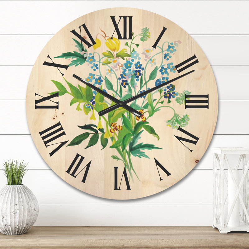 Horloge murale Meadow Flowers, Moyen