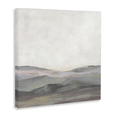 Toile de paysage de montagne gris brumeux, design par J: L Design