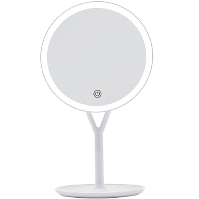 Clarity Makeup Mirror with Touch Sensor, Handheld Desk Mirror with Ultra Bright LED Light